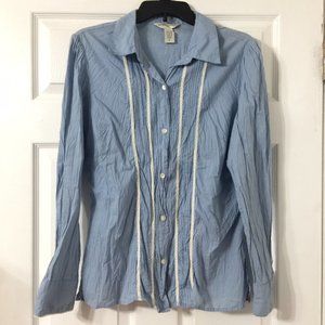 Banana Republic Womens Blue Long Sleeve Shirt